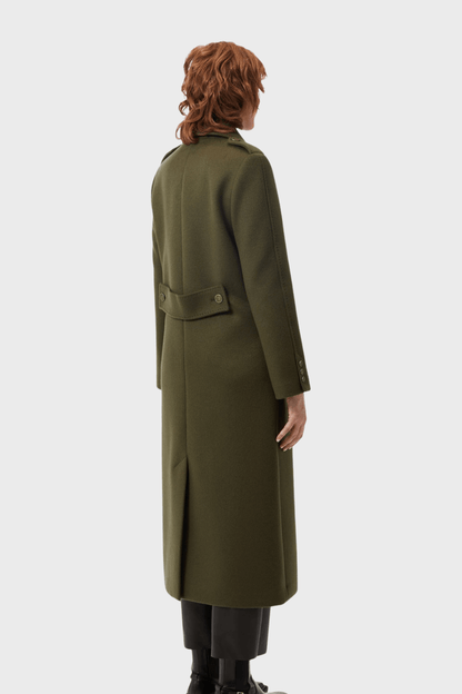 Wool Elegant Double Breasted Long Coat