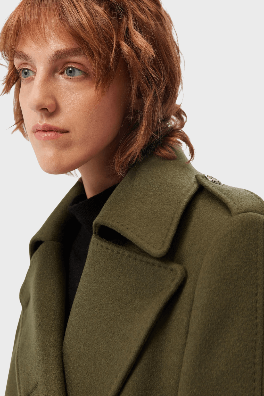 Wool Elegant Double Breasted Long Coat