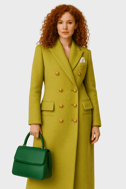 Cashmere Luxury Double Breasted Long Designer Coat