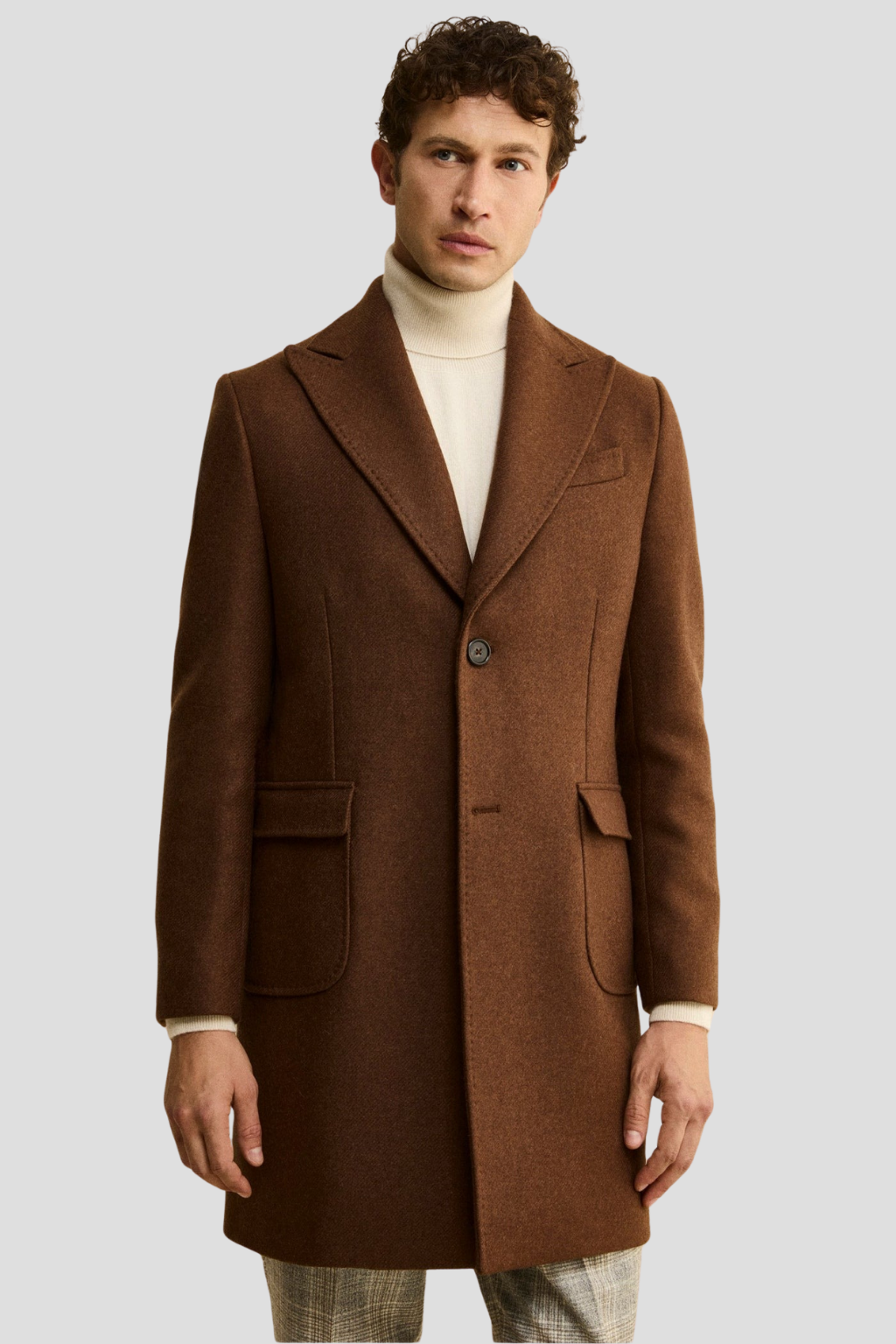 Men Brown wool Coat