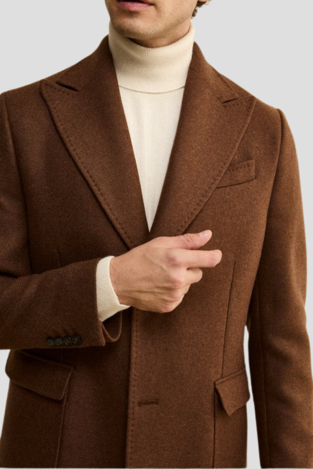Men Brown wool Coat