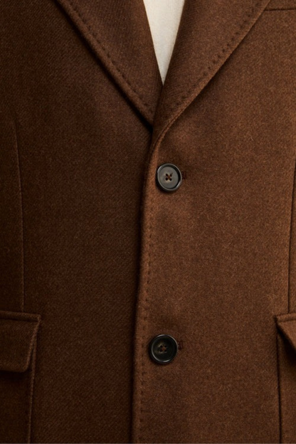Men Brown wool Coat