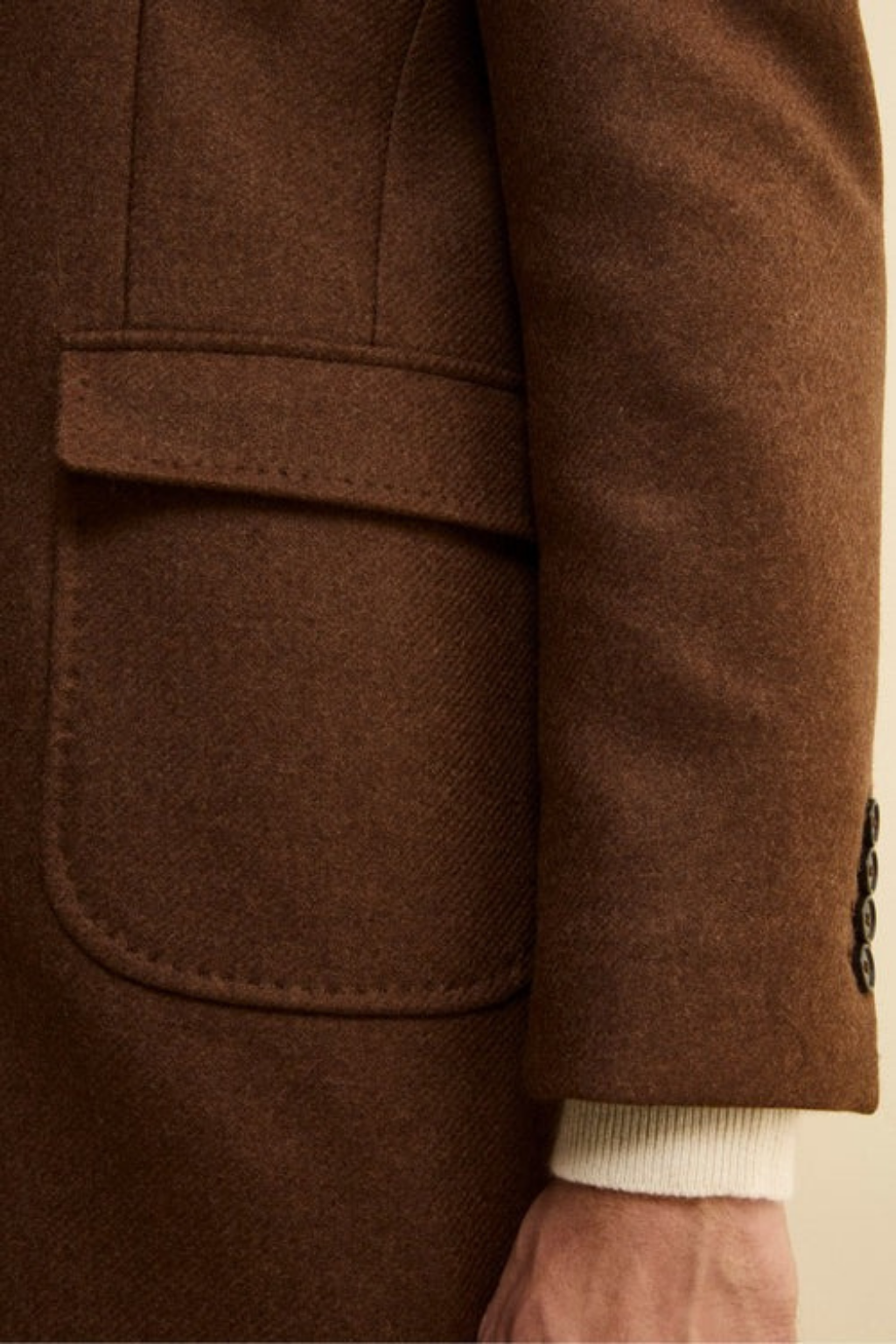Men Brown wool Coat