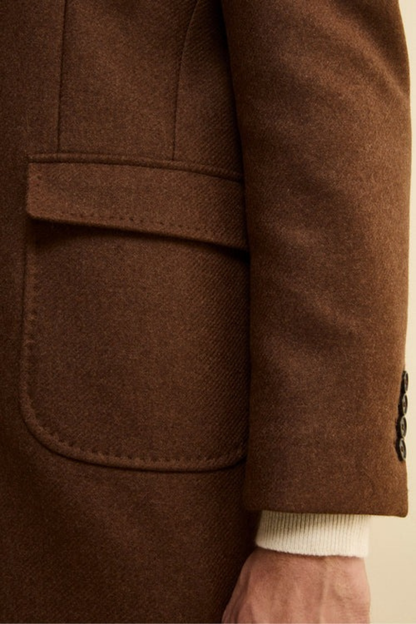 Men Brown wool Coat
