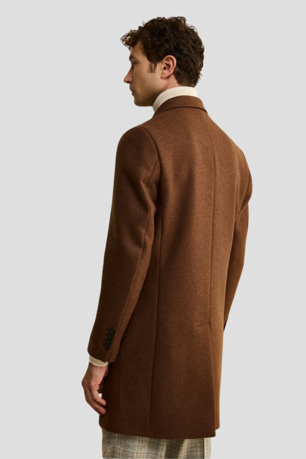 Men Brown wool Coat