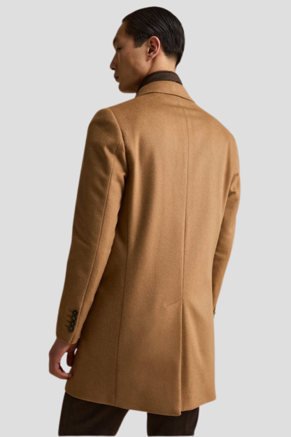 Men Light Brown wool Coat