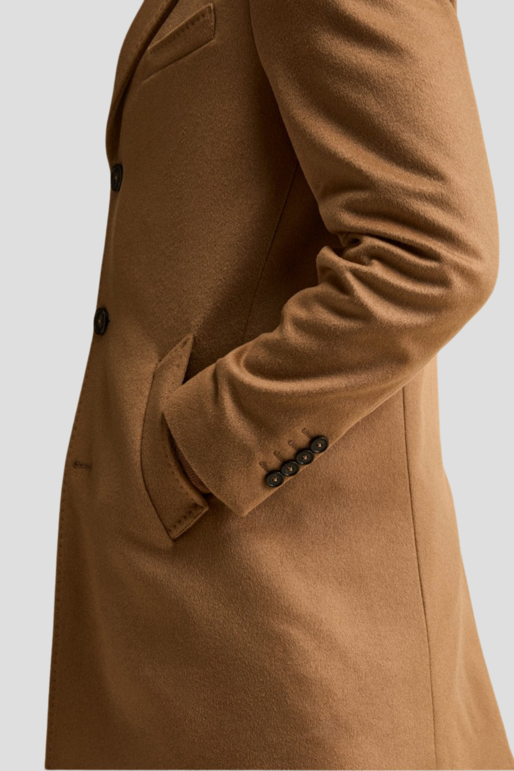 Men Light Brown wool Coat