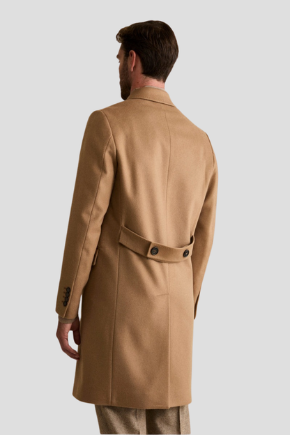 Men Camel Brown wool Coat