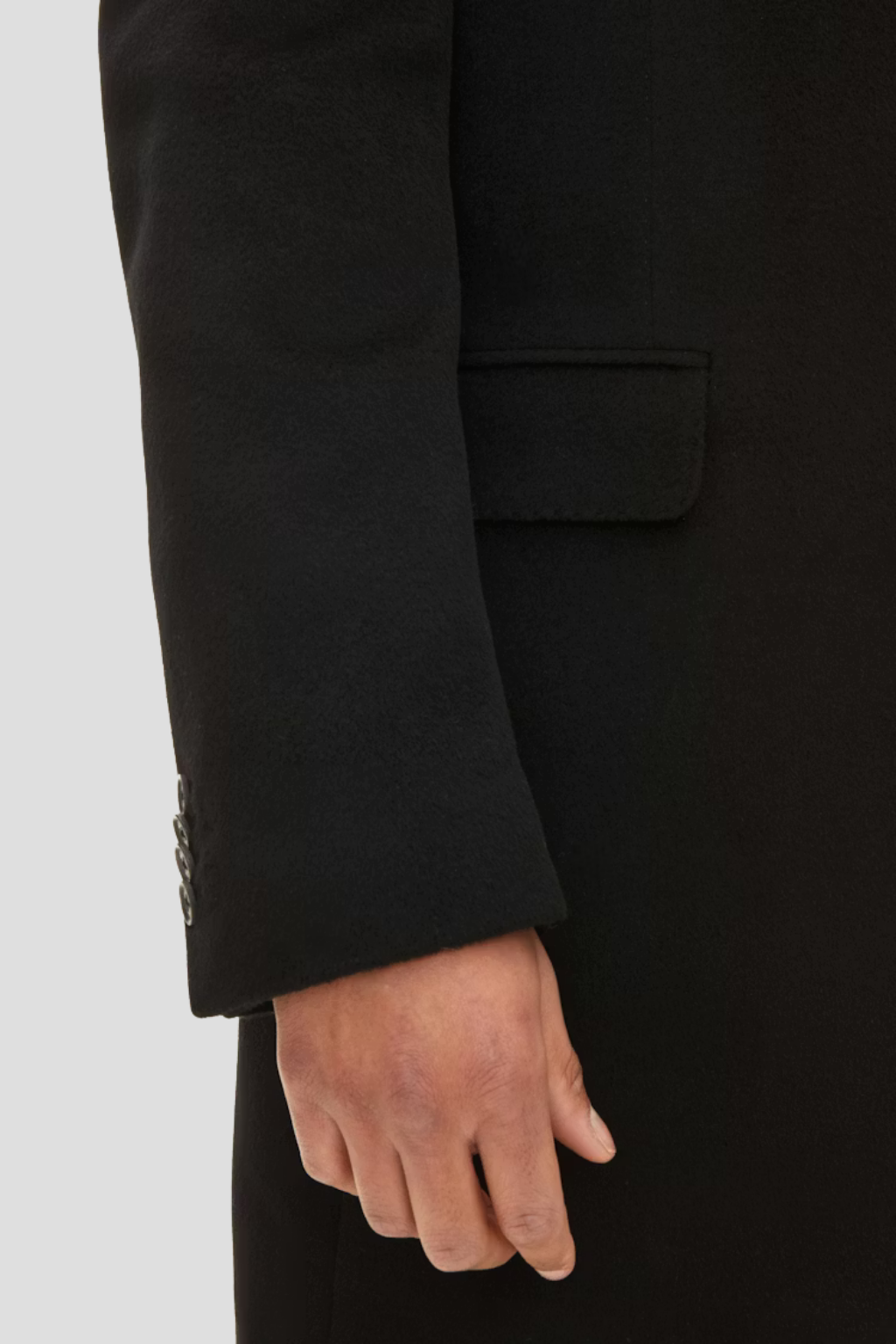Men Black wool Coat