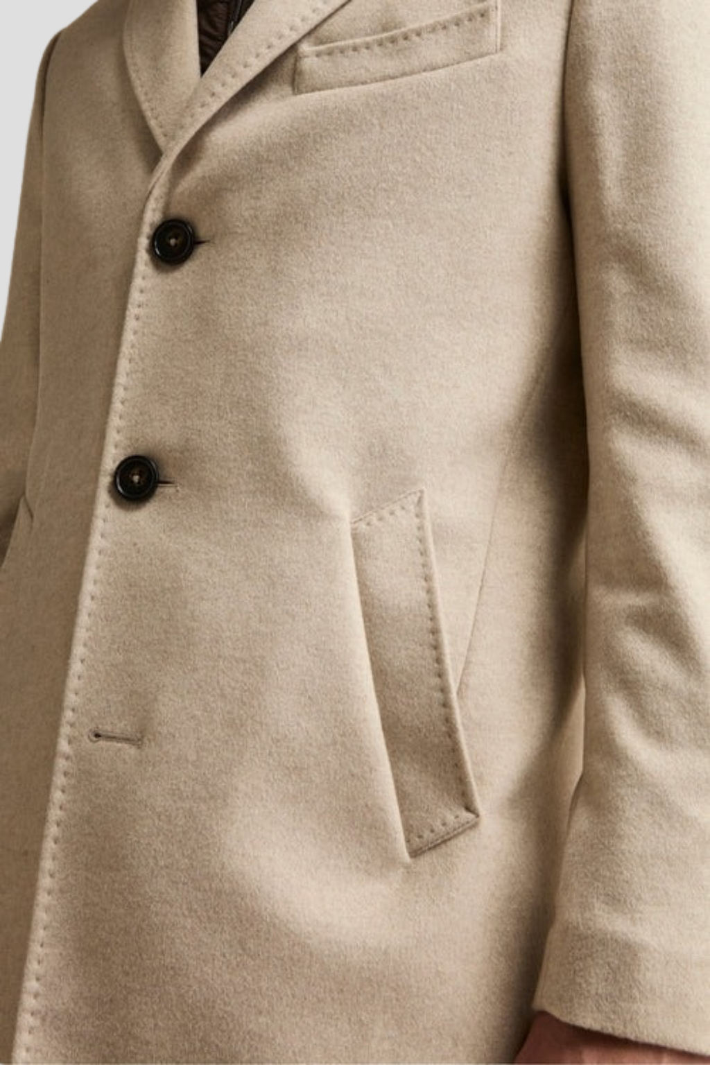 Men White wool Coat