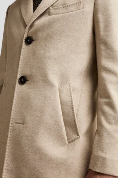 Men White wool Coat