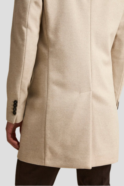 Men White wool Coat