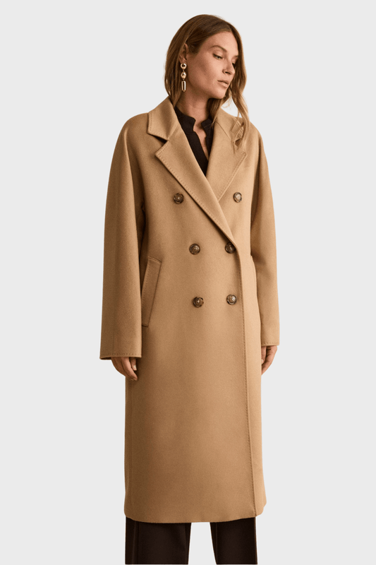 Cashmere Long Lined Double Breasted Coat