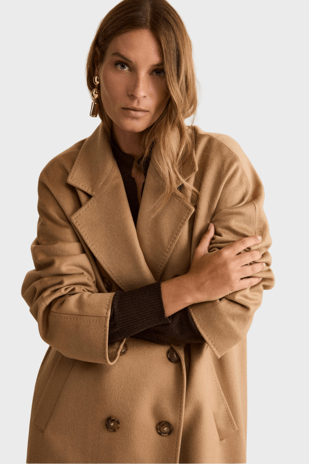 Cashmere Long Lined Double Breasted Coat