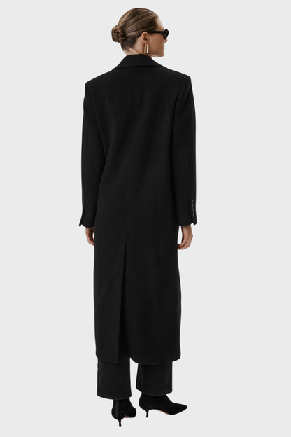Wool Elegant Double Breasted Long Coat