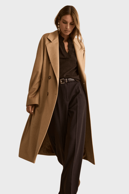 Cashmere Long Lined Double Breasted Coat
