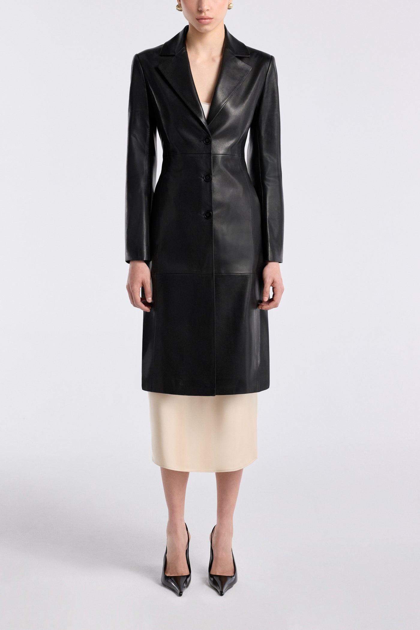 Havira Black Luxe Leather Coat