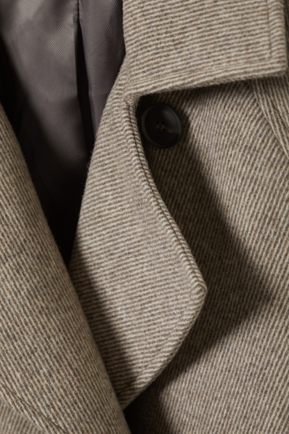 Beige Oversized Wool Blended Double Breasted Coat