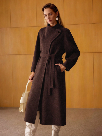 Havira Premium Oversized Wool Coat With Belt