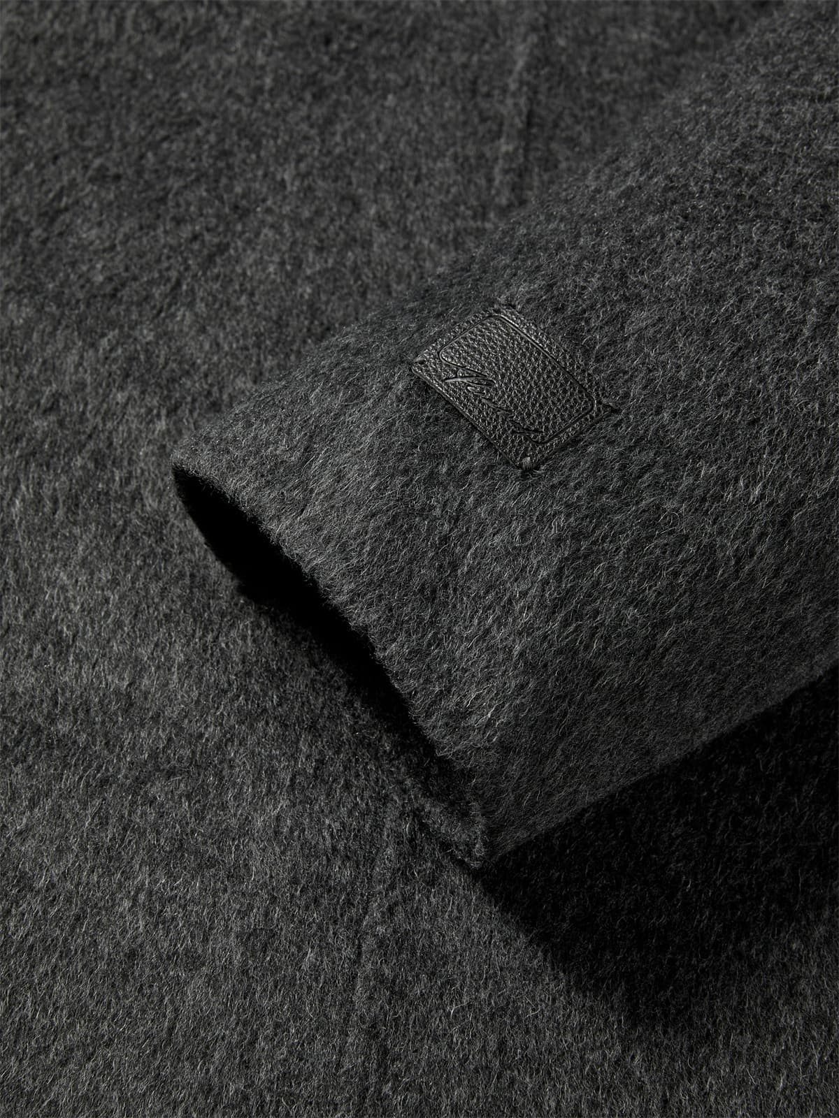 Women's Grey Double-Face Wool Robe Cape Coat