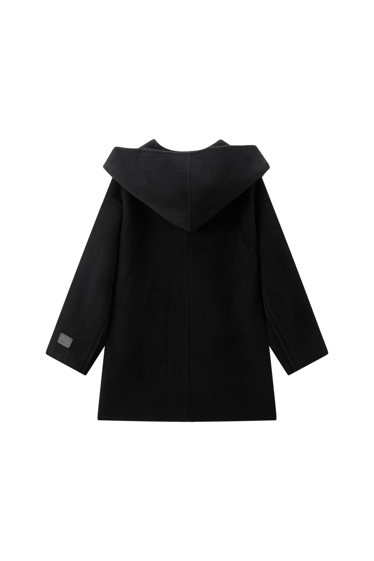 Women's Black Double-Face Wool Robe Cape Coat