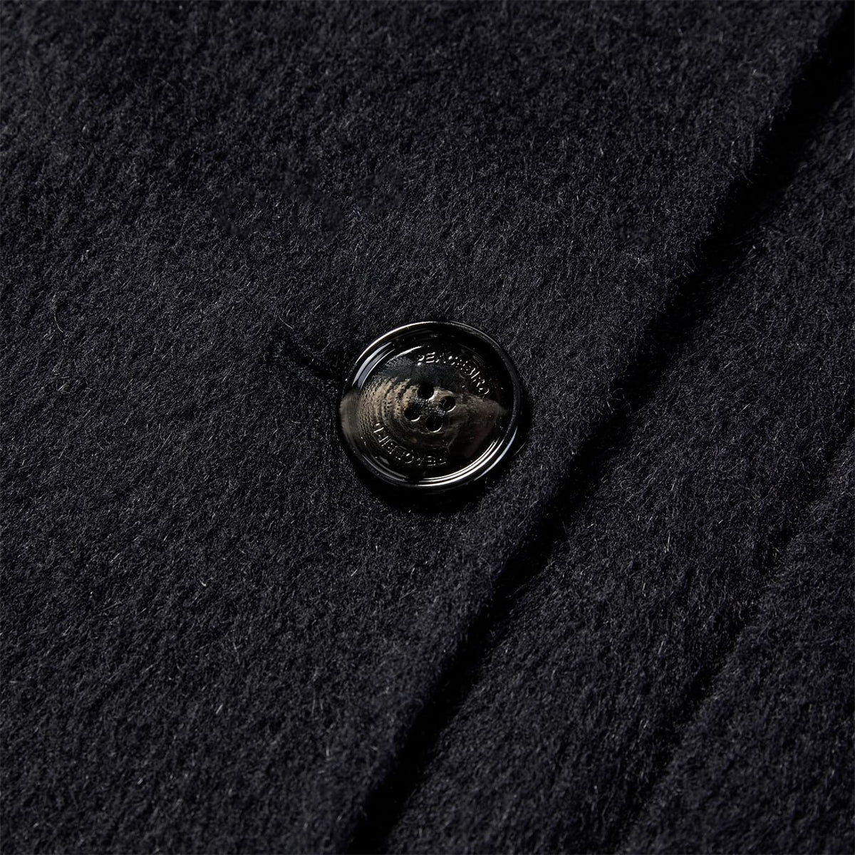 Women's Black Hooded Double-Face Wool Coat